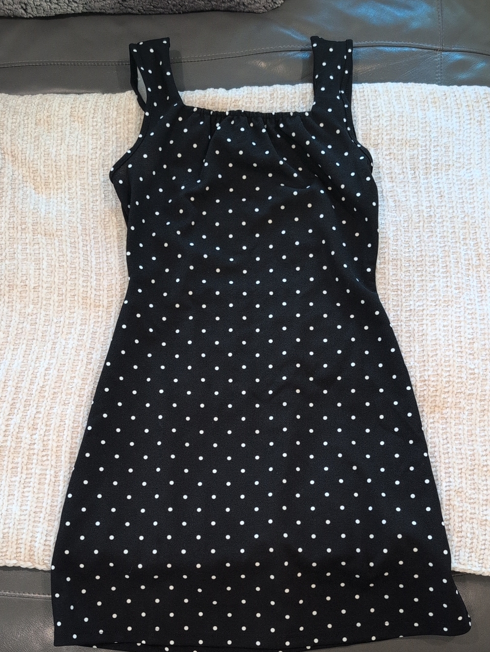 SHEIN Black Polka Dot Mini Dress